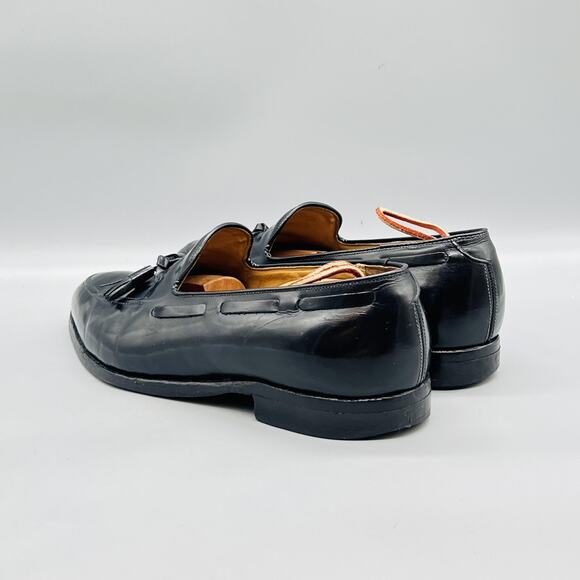 Aristocraft Shoes Men 10.5 Black Leather Tassel Loafers Vintage Made USA main image 10